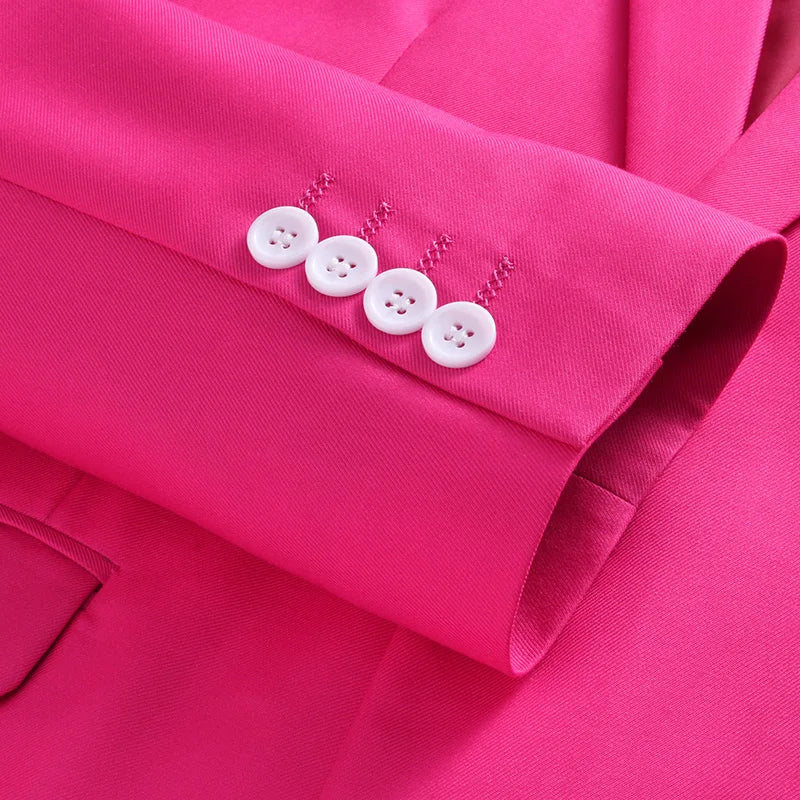 Men's Rose Red Suit Jacket, Wedding/Office Slim-fit Formal Coat, Asian Size M-6XL,Available in Blue, Gray, Black, Purple, Green