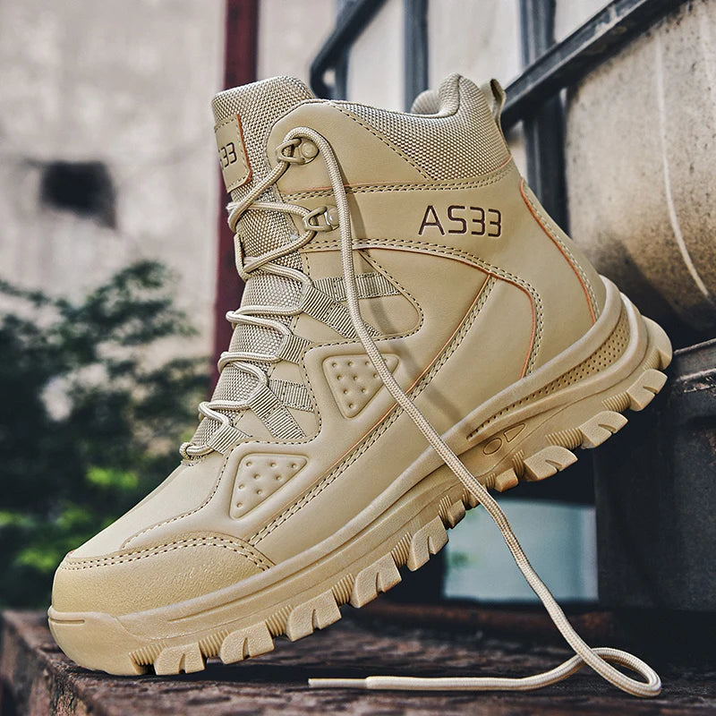 Men's Combat Boots Four seasons Light Breathable Casual Hiking Walking Boots Outdoor Jungle Anti-slip Battlefield Training Boots