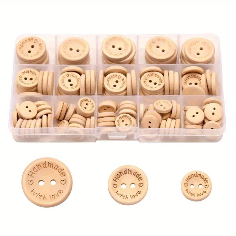 140pcs Woven Button Set Heart Button for Sewing Clothes,Decorative Clothing, Shoes, Hats Decorations,Handicraft Button Set.