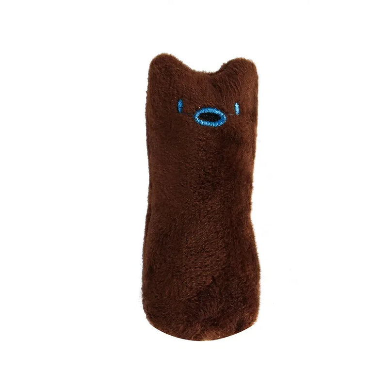 1pcCat Design Cat Teaser Toy Containing Squeaky Plush Pillow Toy Interactive Pet Supply Pet plush toys，Multiple colors available