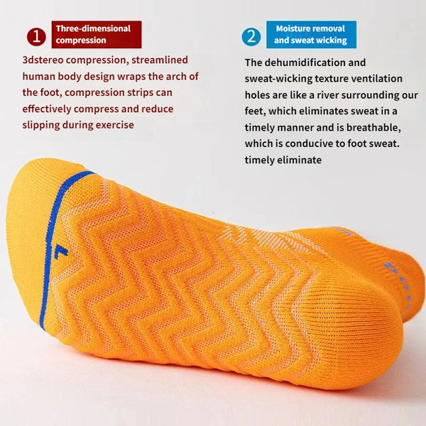 WRELS 1/2/3 Pairs Running Socks Quick drying Sports Ankle Socks Men Women Cushioned Arch Support Moisture Wicking Athletic Socks