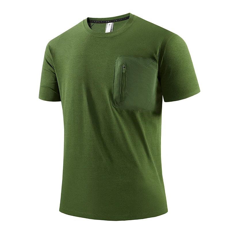 SBWL Outdoor sport high-quality men's T-shirt fashionable and casual breathable short-sleeved sports T-shirt Tops