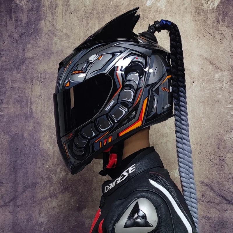 Motorcycle full face helmet double lens fashion quick release racing helmet Casco Casque Moto approved motorcycle accessories