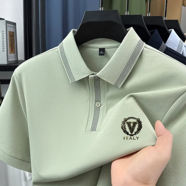 Original Design Hot Man Short-Sleeved Polo Shirt Lapel Button Letter Print Golf T-Shirt Summer New Business Fashion MensClothing