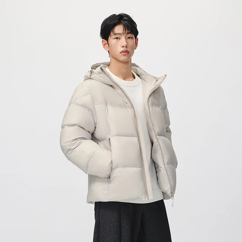 អាវក្រៅ Semir សម្រាប់បុរស ៩០ ភាគរយ ធ្វើពីរោមចៀម Goose Down ឆ្នាំ ២០២៦ សម្លៀកបំពាក់រដូវរងាថ្មីប្រចាំថ្ងៃ រចនាប័ទ្មទីក្រុង ធម្មតា អាកាសធាតុត្រជាក់ ស្រទាប់