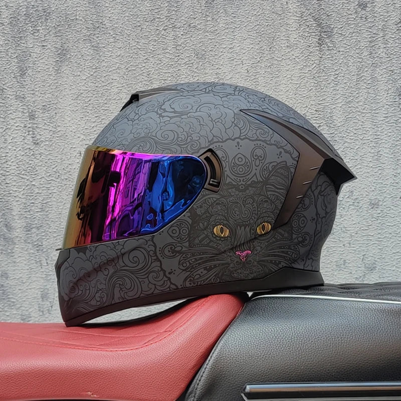 Motorcycle Full face helmet dual lens anti-fog motorbike motorcross racing helmet Casco Capacete protective DOT