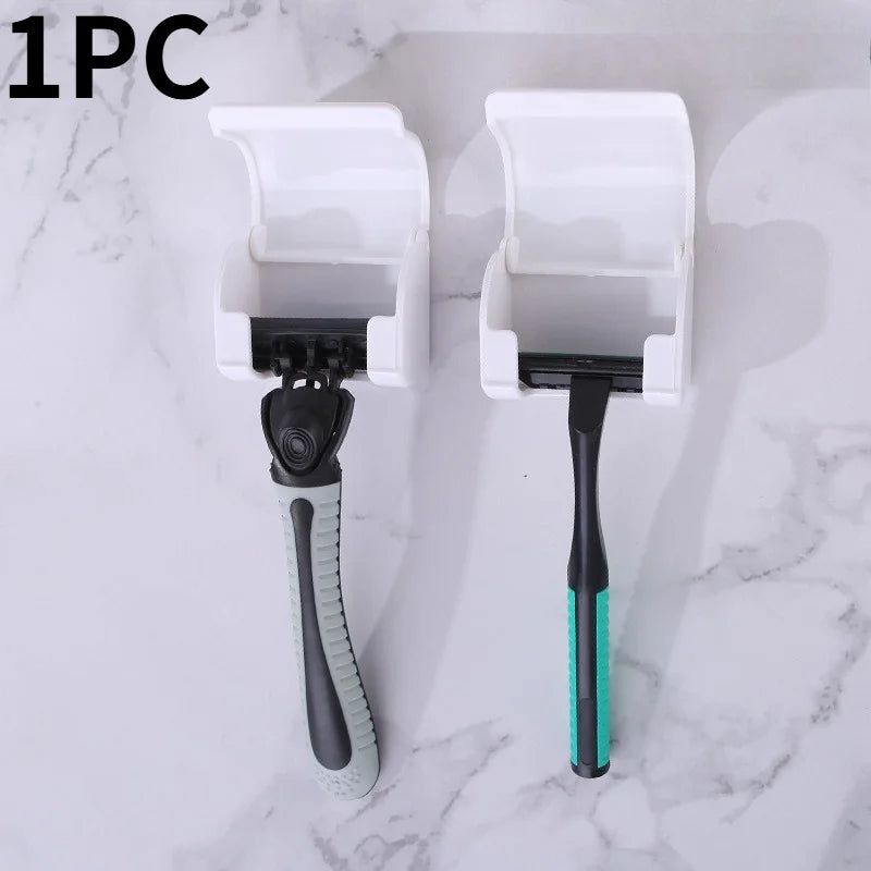 1PC Razor Holders with Bathroom Wall Stickers, Self-Adhesive Razor Hooks Storage Racks, Suitable for Bathrooms And Travel
