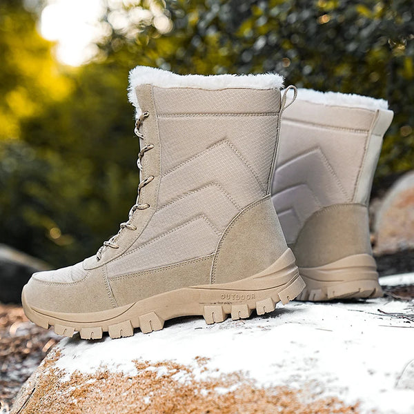 Lovers casual snow boots winter warm velvet cotton boots men's non-slip comfort outdoor boots unisex cross-country hiking boots