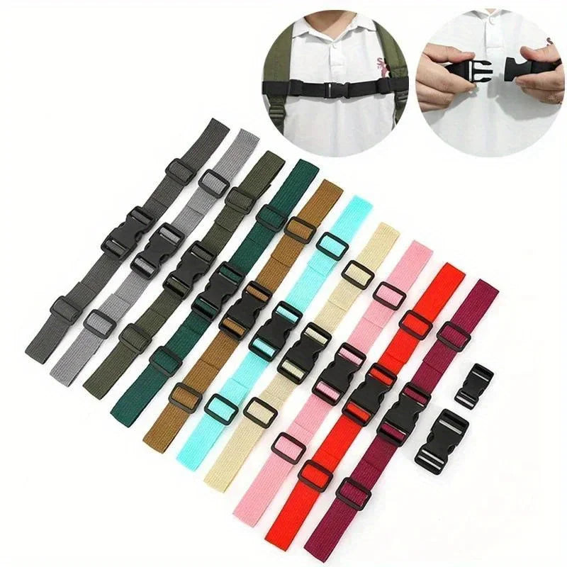 Adjustable & Durable Nylon Backpack Strap - Comfort Fit for Camping, Hiking & Travel - Non-Slip Shoulder Support Accessory