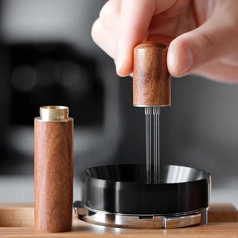 1pc Stainless Steel Coffee Powder Tamper Espresso Powder Stirrer Distributor Leveler Tools Cafe Stirring Barista Accessories.