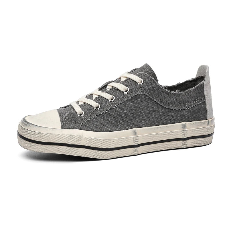 Men's fashion concise casual canvas shoes four seasons new breathable light soft-sole comfort outdoor walking sports board shoes