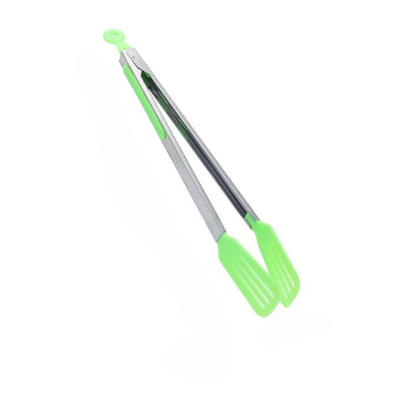 Silicone BBQ Grilling Tongs - Non-Stick, Heat-Resistant Kitchen & Outdoor Cooking Tools for Salad, Bread, and Barbecue-Food-Safe