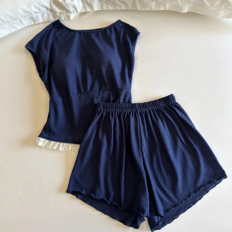 Cotton Pajamas Woman Nightwear New Summer Thin Sleeveless Chest Pads Loungewear Two-piece Set Casual Pyjama Women's Sleepwear