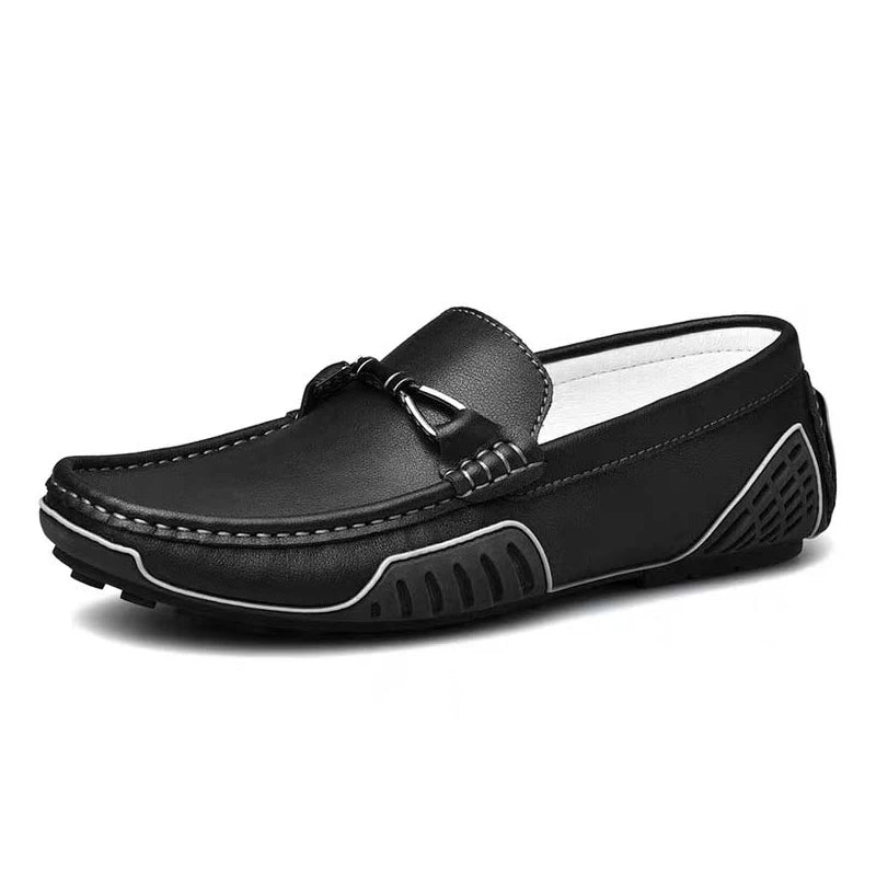 Spring Autumn Mens Casual Loafers Men Leather Shoes Slip On Luxury White Black Loafer Shoes Size 38-44 Dropshipping