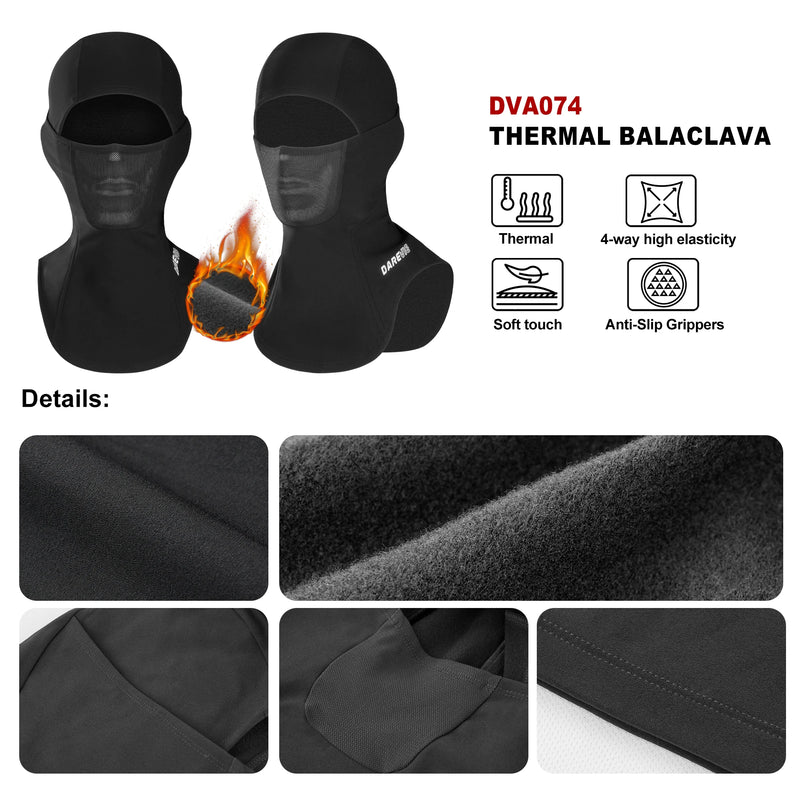 មួក DAREVIE សម្រាប់ជិះកង់ Balaclava រដូវរងា រក្សាភាពកក់ក្តៅ ប្រឆាំងនឹងកាំរស្មីយូវី SPF 50 មួកបុរស ស្ងួតរហ័ស មានខ្យល់ចេញចូលបាន សម្រាប់កីឡាក្រៅផ្ទះ