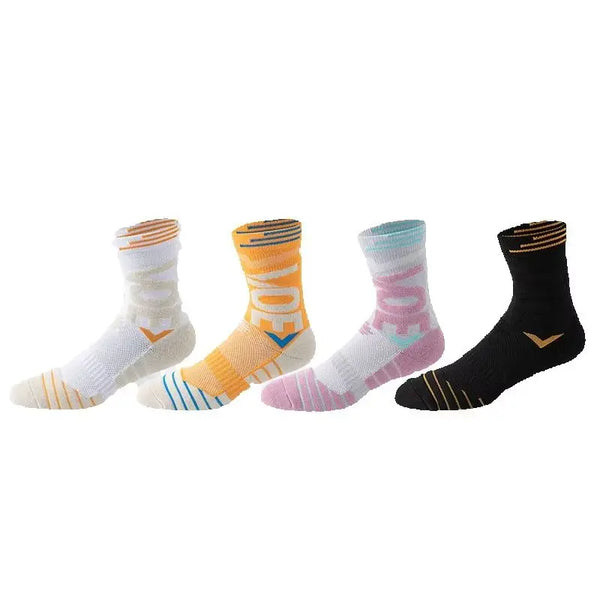 WRELS 1/2/3 Pairs Athletic Socks Cushioned Arch Support Basketball Socks Moisture Wicking Men Women Running Hiking Sports Socks