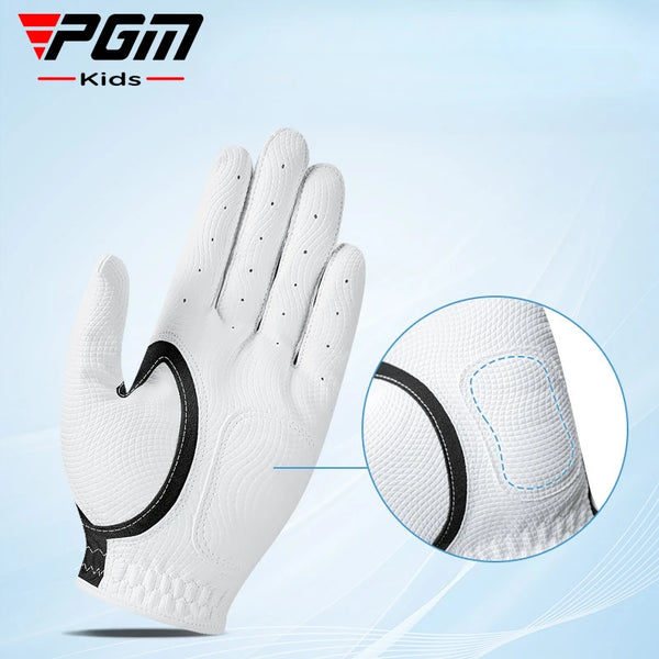 PGM Children's Golf Gloves Wear Resistant Anti Slip Breathable Single Glove for Boys and Girls ST035