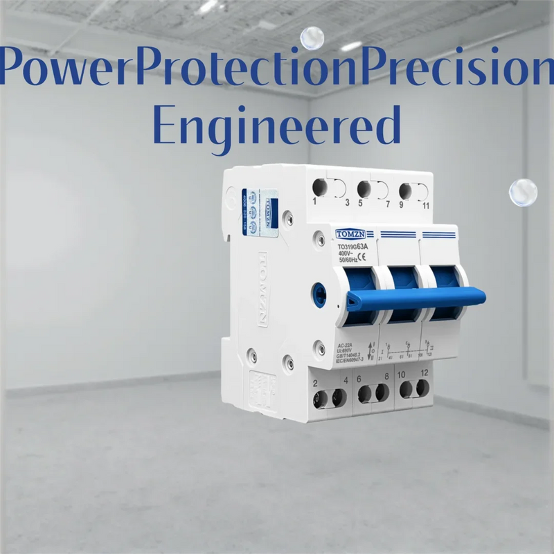 TOMZN TO219G 40A/63A MTS Transfer Switch 1P/2P/3P/4P | Blue Handle Dual Power Isolator Breaker for Generator PV | 400V