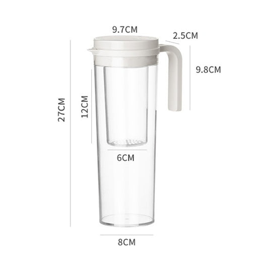 1.2L Sealed Pitcher Household Large-capacity Teapot High Temperature Plastic Refrigerator Cold Water Coffee Kettle with Filter Default Title
