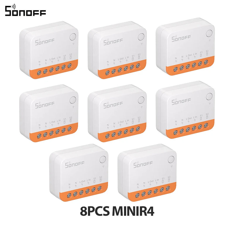 SONOFF MINIR4 Extreme WiFi Smart Switch 1-10PCS Tiny Size External Switch Control Detach Relay Mode via EWeLink Alexa Google