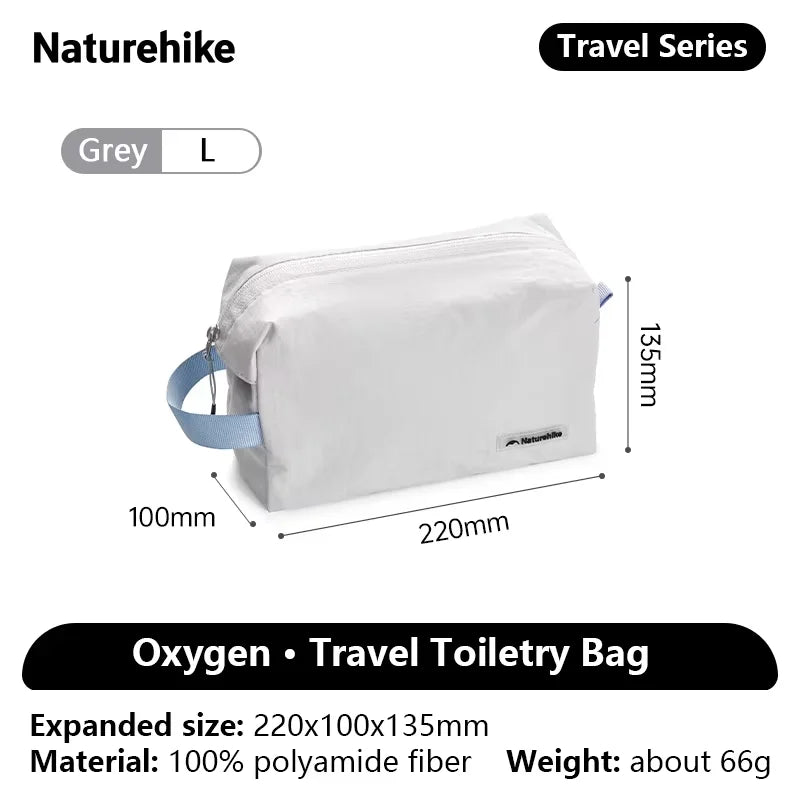 Naturehike Oxygen Travel Toiletry Bag Portable Outdoor Cosmetic Storage Bags Waterproof Bath Swimming Splash-proof Handbag
