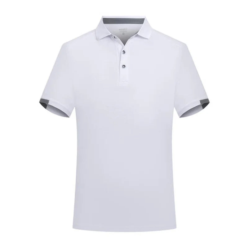 Quick-drying grid Fabric Men's short-sleeved Summer polo shirt  custom logo team cloth   light and breathable  sport business