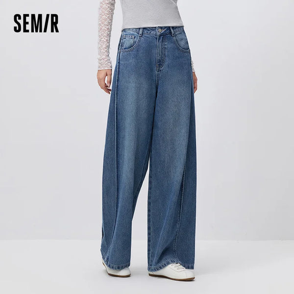 ខោខូវប៊យ Semir សម្រាប់នារី ជើងធំ រលុង ស្ទីលតាមដងផ្លូវ ខោខូវប៊យស្ដើង ប្រវែងជាន់ រដូវស្លឹកឈើជ្រុះ ស្លៀកប្រចាំថ្ងៃធម្មតា 2026