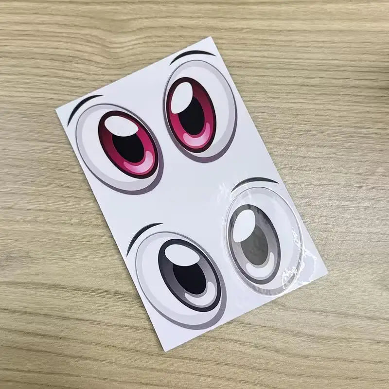 2pcs Robot Eye Stickers – Self-Adhesive PVC Decals, Removable for DIY, Robotics & Home Decor Crafts