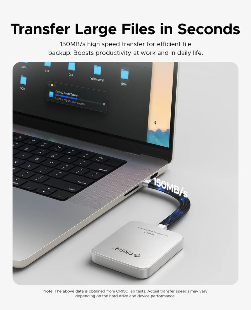 ORICO Mini Magnetic External SSD FlashPod for iPhone 18 17 16 15 Pro/Max 150MB/s Portable Solid State 32GB 64GB 128GB