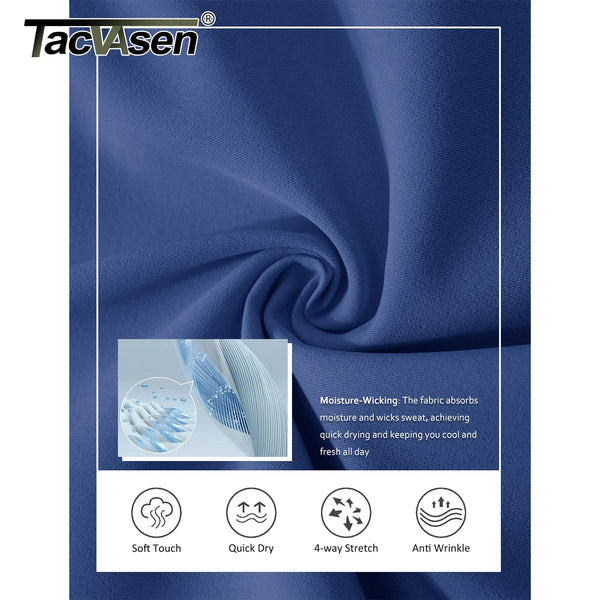 TACVASEN Golf Quick Dry Shorts Men Stretch Lighyweight Dress Work Casual Shorts with 4 Pockets Flat Front Hiking Shorts 9 Inch