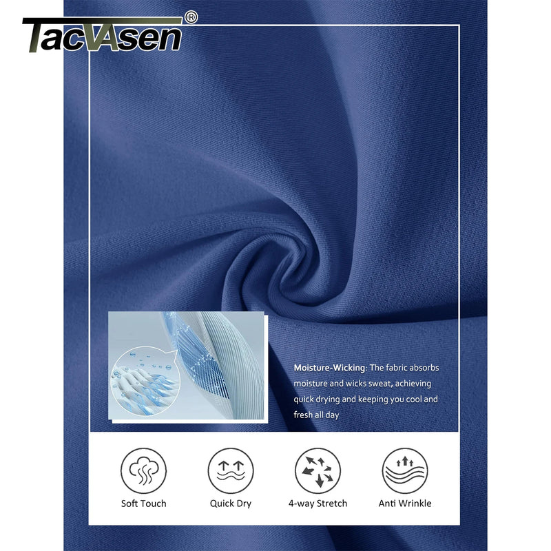 TACVASEN Golf Quick Dry Shorts Men Stretch Lighyweight Dress Work Casual Shorts with 4 Pockets Flat Front Hiking Shorts 9 Inch