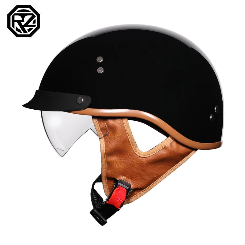 Helmet men's motorcycle cruise half helmet retro helmet four seasons universal female summer helmet helmet