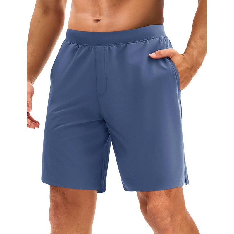 TACVASEN Men's UPF 50+ Athletic Running Shorts 8 inches Quick Dry Lightweight Workout Gym Sports Hiking Shorts with 3 Pockets