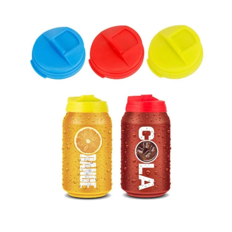 2/4pcs Snap-On for soda Can Lids,Reusable Can Lids,Spill-Resistant,for Soda,Beer,Energy Drinks,Camping Drinkware Accessory