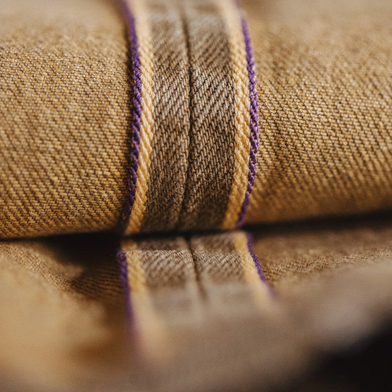 ខោខូវប៊យ Maden ទំហំ 13.8oz លាងសម្អាត Selvedge Denim សម្រាប់បុរស ខោ Khaki Chino ខោរលុងសម្រាប់រដូវផ្ការីក រដូវស្លឹកឈើជ្រុះ