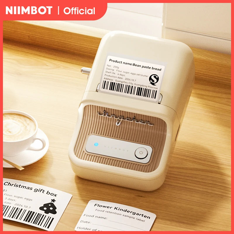 NIIMBOT B21/B1 Portable Thermal Printer 1500mAh Wireless Sticker Printer With Self-adhesive Labels For Barcode Clothing Jewelry