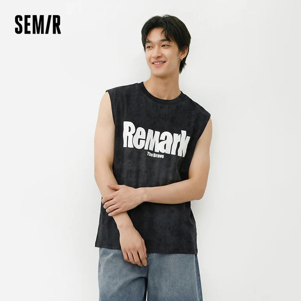 អាវកាក់បុរស Semir ឆ្នាំ ២០២៦ រចនាប័ទ្មអាមេរិក អាវយឺតដៃខ្លីកីឡាបាល់បោះបោះពុម្ពអក្សរ ទន់ធម្មតា