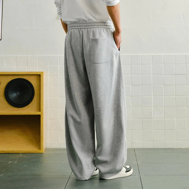 Semir Knitted Pants Men 2026 Spring Loose Curved Blade Commute Basic Versatile Casual Comfortable Daily Wear Trousers