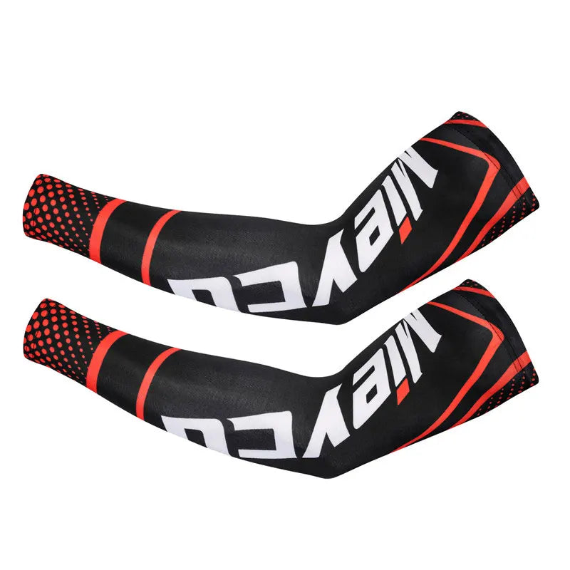 Mieyco Ice Fabric Arm Sleeves UV Protection Breathable Quick Dry Cooling Sun Protection for Cycling Running Fitness Basketball