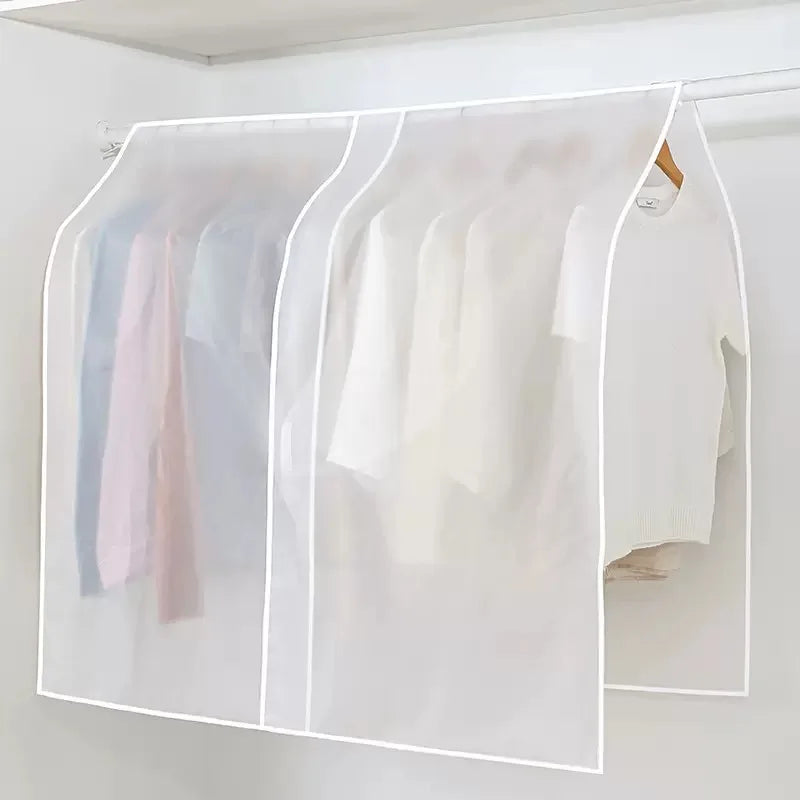 1pc Household Clothing Dust-proof Cover Translucent Dust-proof Clothing Cover Wardrobe Storage Suit Hanging Bag Dust-proof Bag