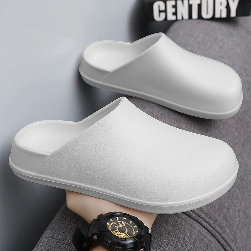 Couple's Baotou Slippers Waterproof Anti slip Oil proof Chef Shoes Summer new Men's and Women's Soft Sole comfort Casual Sandals