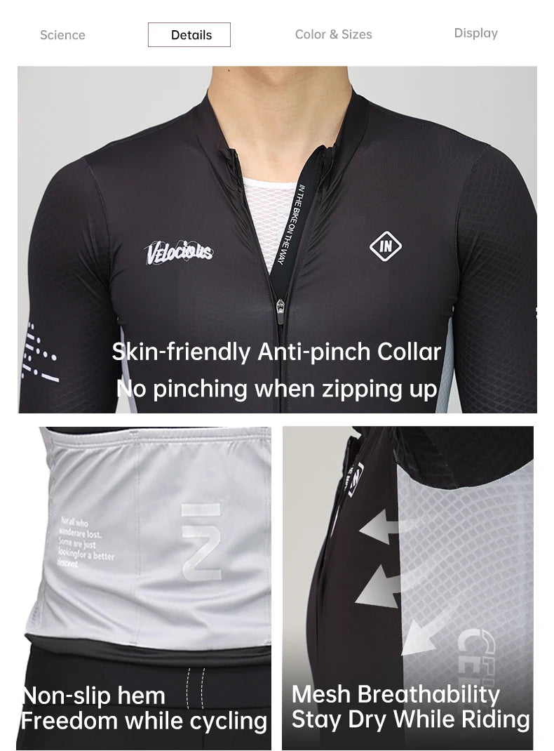 INBIKE Cycling Jersey Men Short Sleeve Road Bike Biking Jerseys Full Zipper with Pockets Bicycle Clothing Breathable Quick Dry