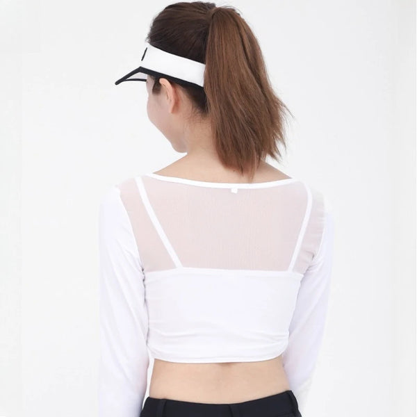 Women's Golf Sunscreen Primer Ice Silk Half Length Long Sleeved Shirts Underwear Season Clothing YF203