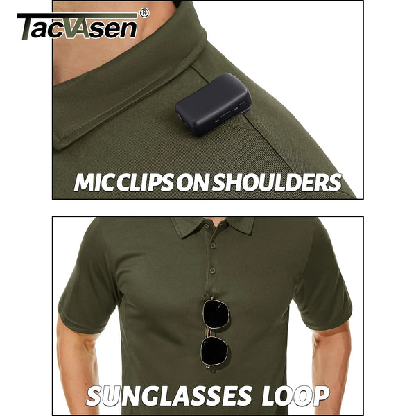 TACVASEN Lightweight UPF 50+ Polo Shirts Mens Summer Quick Dry SPF Performance Polo Tee Short Sleeve Sun Work Golf Fishing Tops