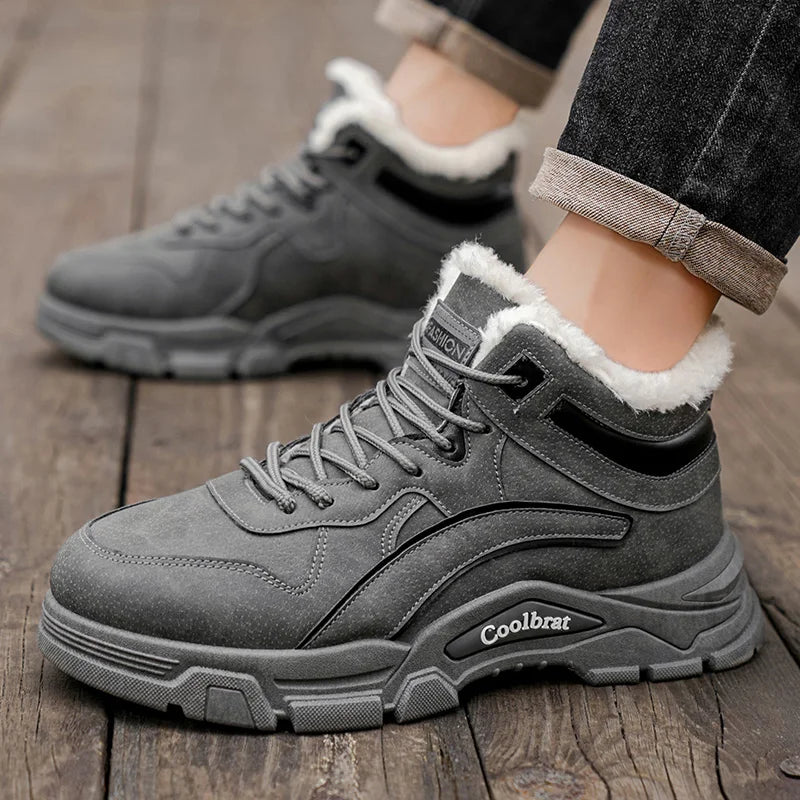 Men's plus size comfortable casual versatile outdoor cotton shoes winter warm shoes fashion youth non-slip soft-sole work shoes
