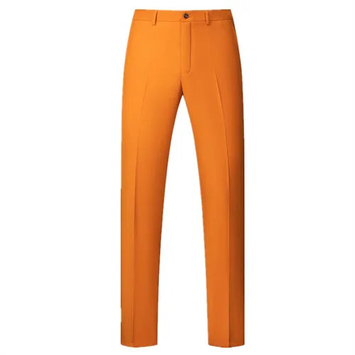 2026 New Men's Middle Waist Pants, 25 Color Choice, Elegant Office Men Trouser, Modest Green Pink Yellow Asian Size M-6XL