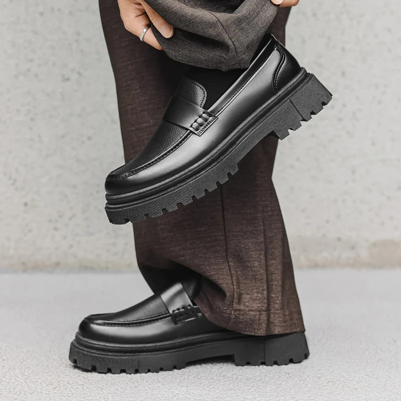 Men's retro classic casual Tooling shoes Four seasons breathable light soft-sole comfortable outdoor business dress walking shoe