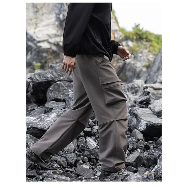 American Style Urban Outdoor Parachute Pants – Lightweight Relaxed Fit Streetwear Trousers with Large Patch Pockets