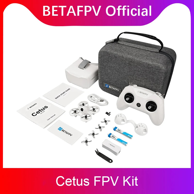 BETAFPV Cetus FPV Kit ឧបករណ៍បញ្ជូនវិទ្យុក្នុងផ្ទះ BNF/RTF Frsky D8 Lite Radio 2 SE 5.8G 14DBI VR02 វ៉ែនតា VTX