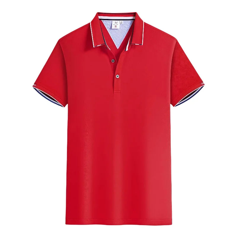 Summer Casual Loose Fit  Short Sleeve Polo Shirts  Customizable Corporate  Logo Printed Work Uniforms for Men And Women